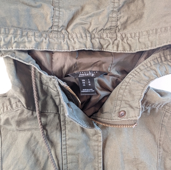 70.Streetwear Society Green Hooded Jacket(Junior) - Picture 2 of 4